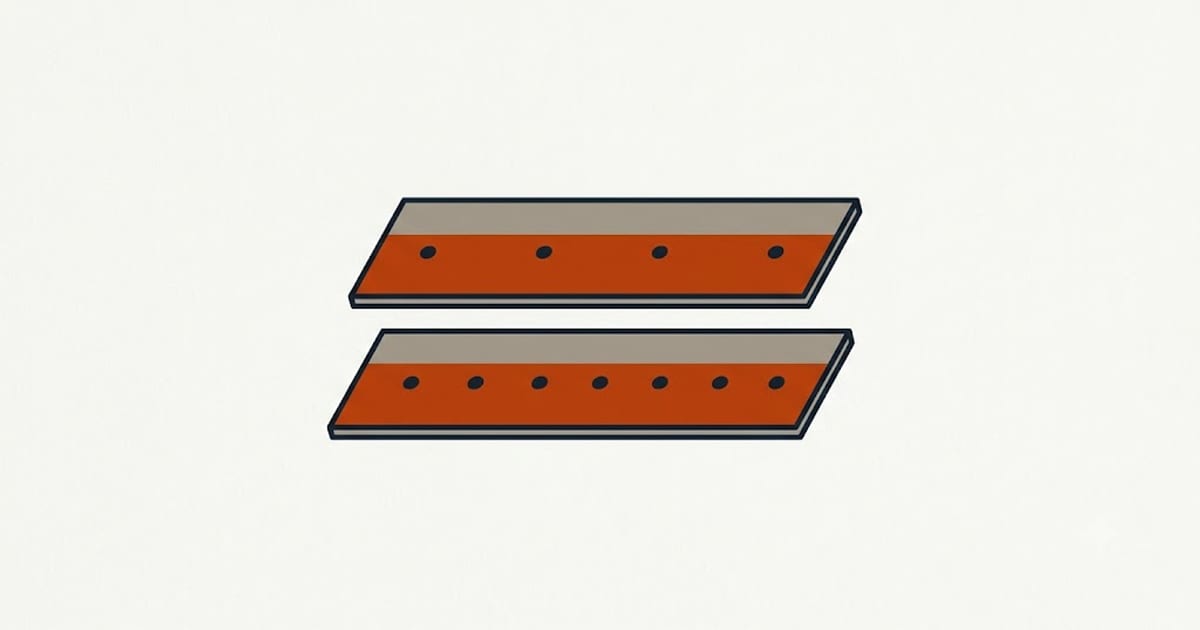 A shingle with four nail positions and the same shingle with six