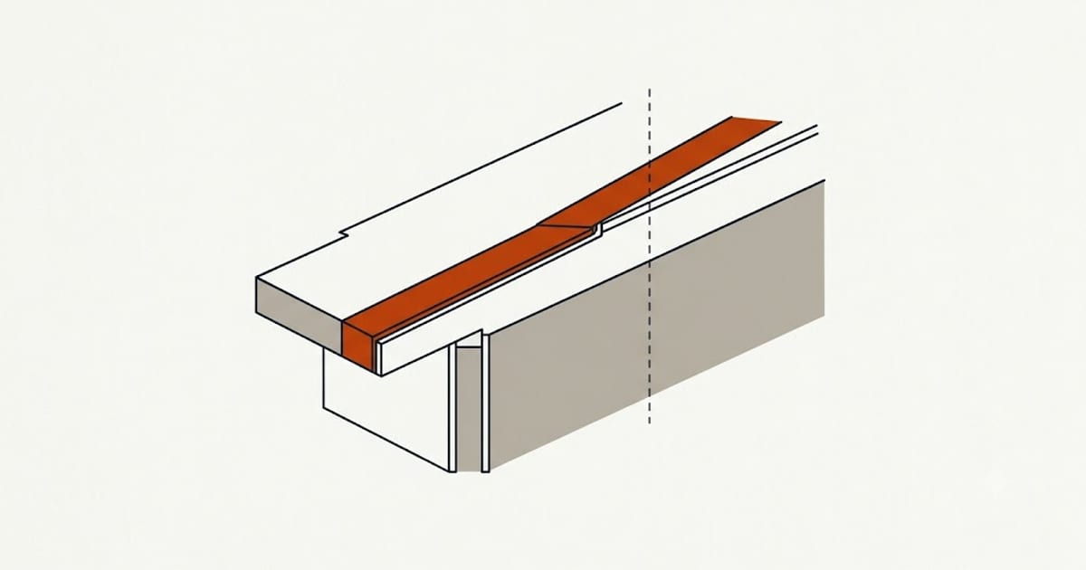 Ice barrier running from the eave to a point inside the exterior wall line