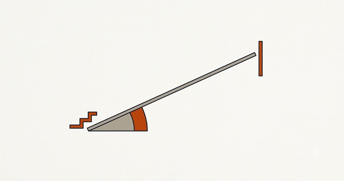 The same roof slope expressed as pitch, angle and percent