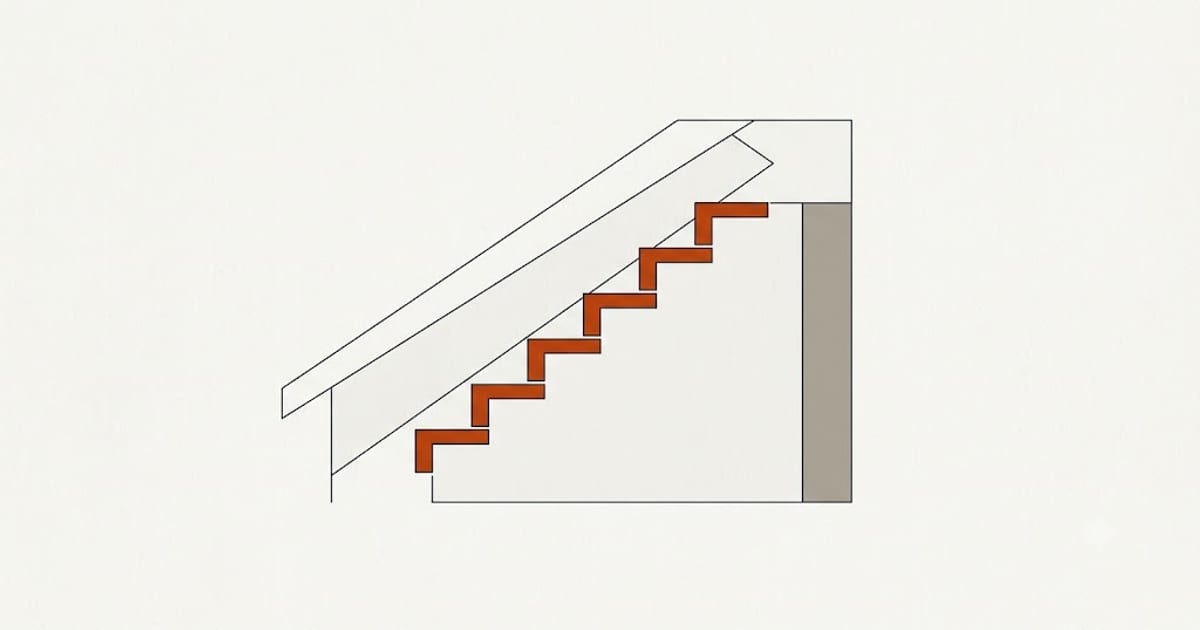 Step flashing pieces stepping up a sidewall, one per shingle course